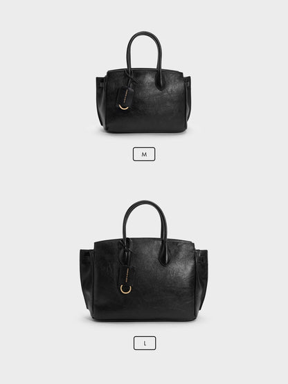 CHARLES & KEITH Featured | Large Ginevra Tote Bag - Black