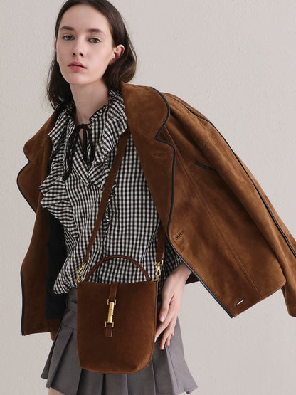 CHARLES & KEITH Discount | Cesia Metallic-Accent Bucket Bag - Pecan Brown