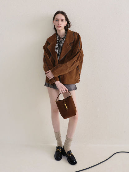 CHARLES & KEITH Discount | Cesia Metallic-Accent Bucket Bag - Pecan Brown