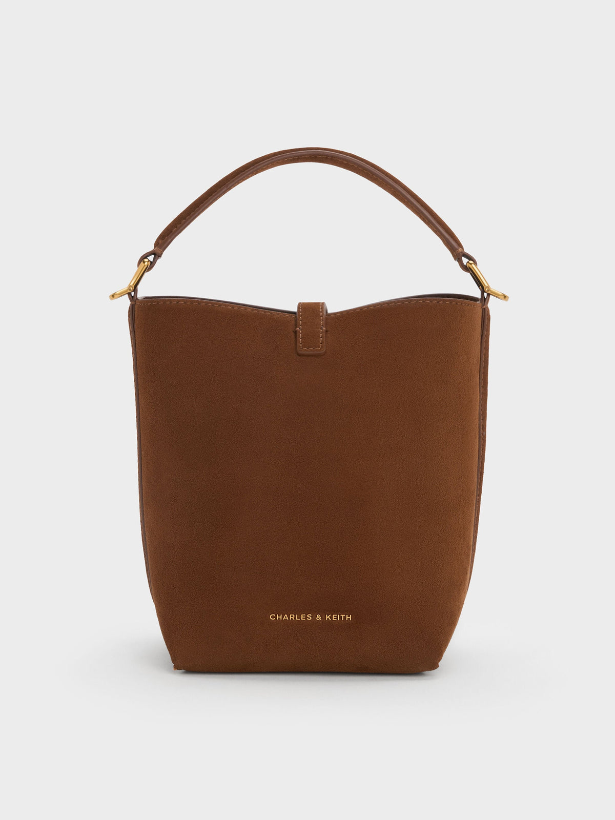 CHARLES & KEITH Discount | Cesia Metallic-Accent Bucket Bag - Pecan Brown