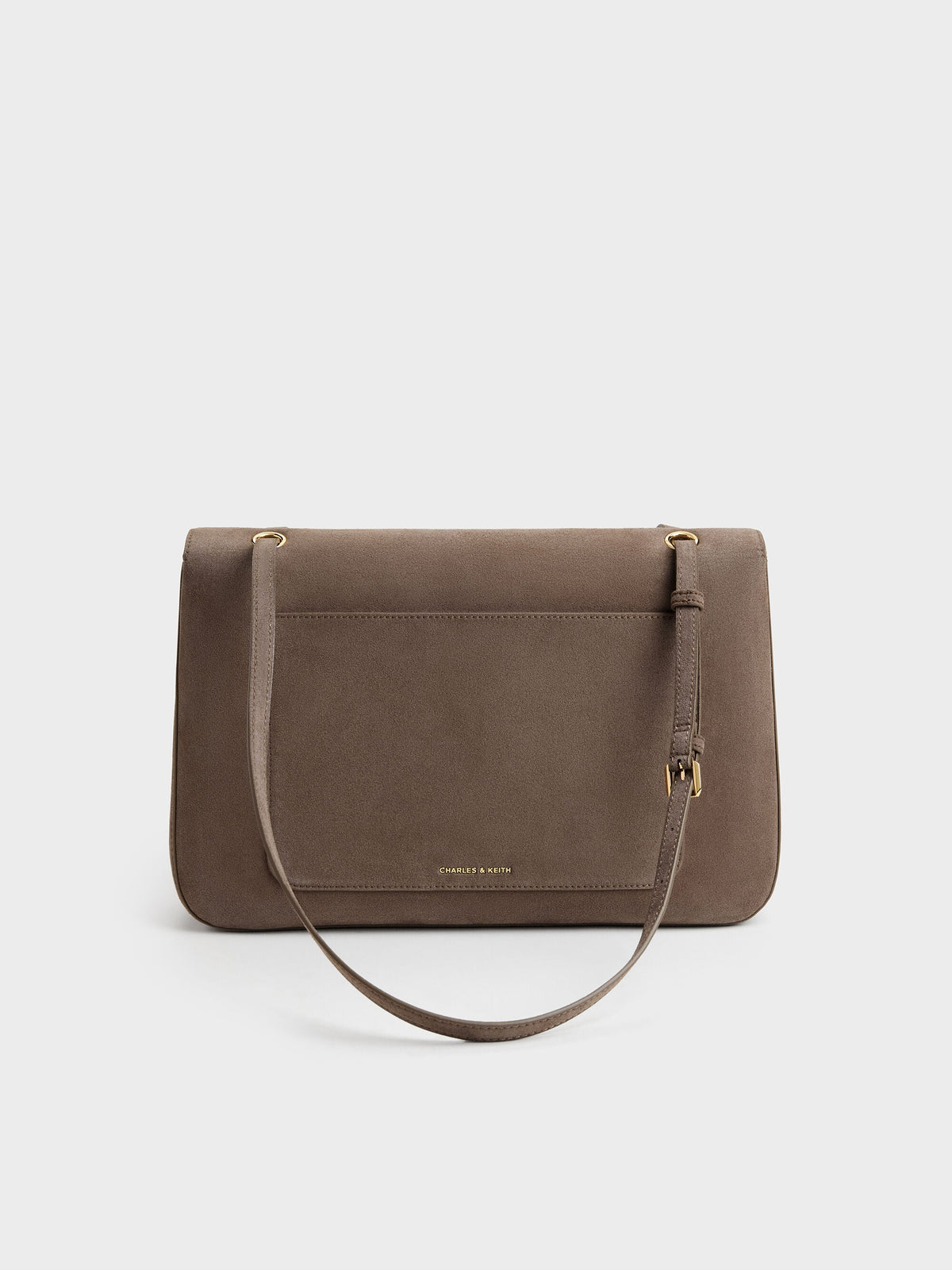 CHARLES & KEITH Value | Connie Quilted Shoulder Bag - Stone Grey