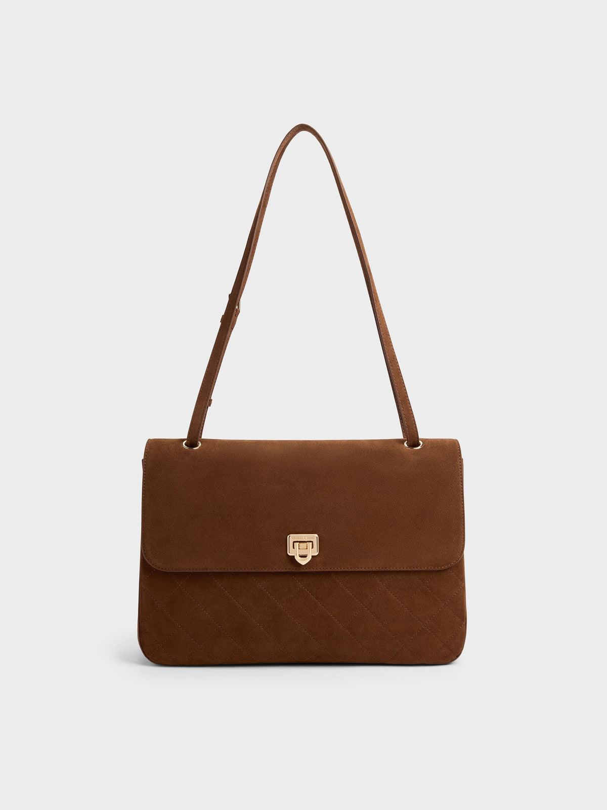 CHARLES & KEITH Special Offer | Connie Quilted Shoulder Bag - Pecan Brown