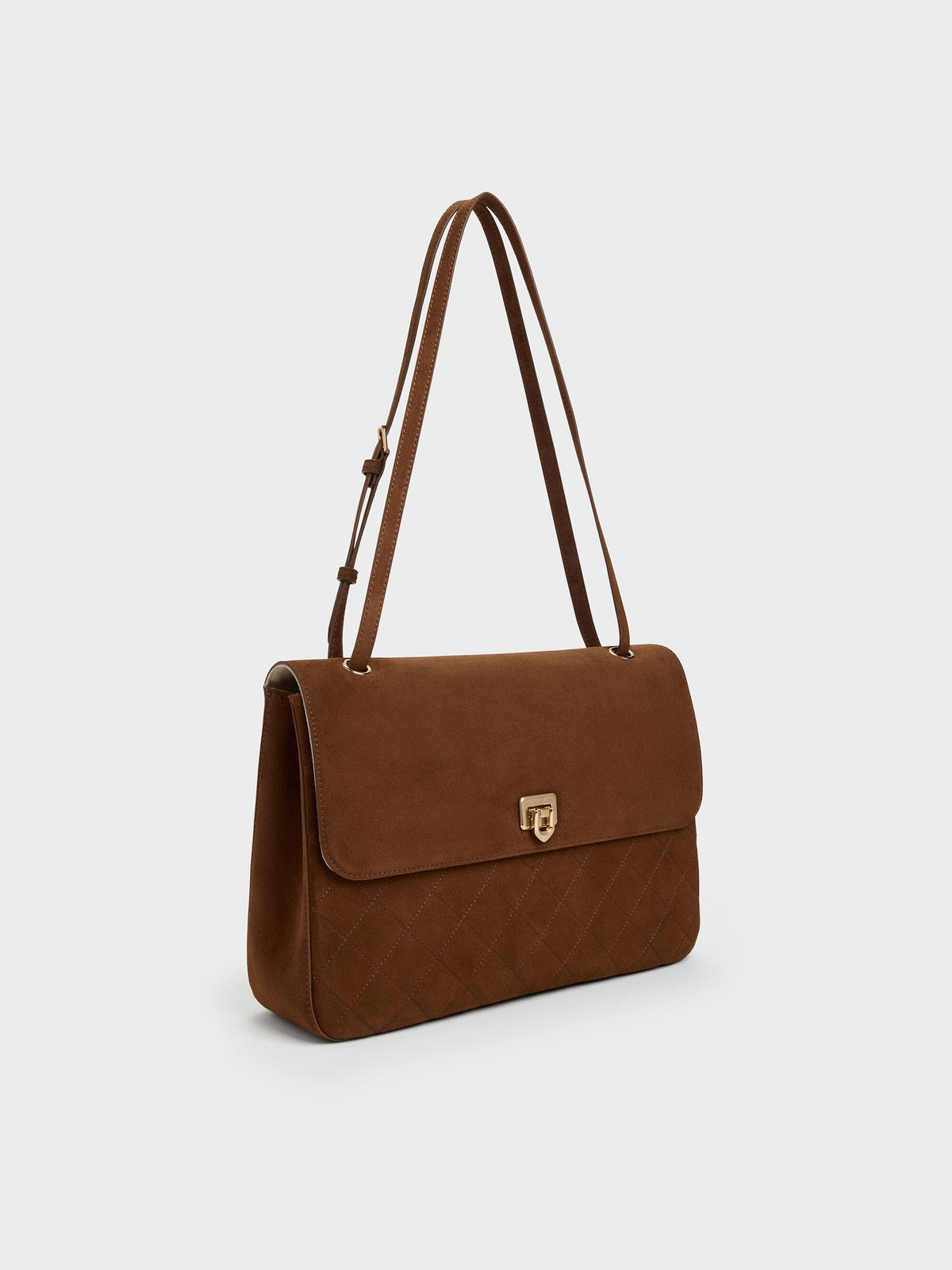 CHARLES & KEITH Special Offer | Connie Quilted Shoulder Bag - Pecan Brown