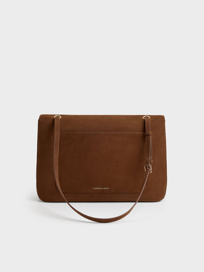 CHARLES & KEITH Special Offer | Connie Quilted Shoulder Bag - Pecan Brown