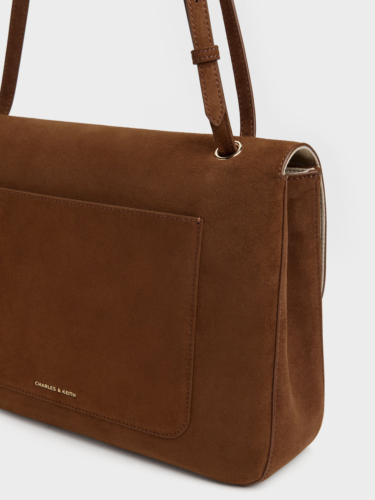 CHARLES & KEITH Special Offer | Connie Quilted Shoulder Bag - Pecan Brown