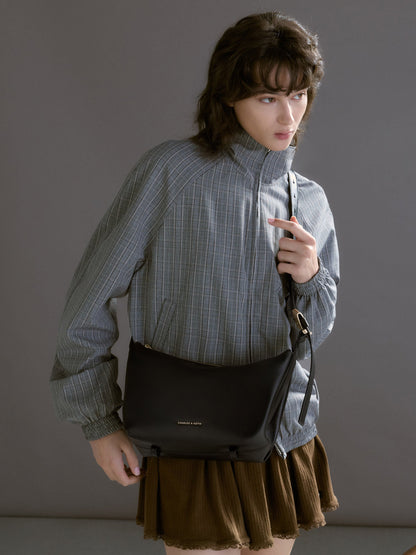 CHARLES & KEITH Essential | Zephyr Hobo Bag - Black
