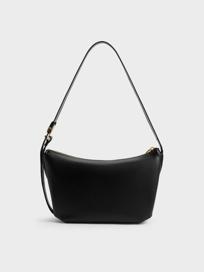 CHARLES & KEITH Essential | Zephyr Hobo Bag - Black