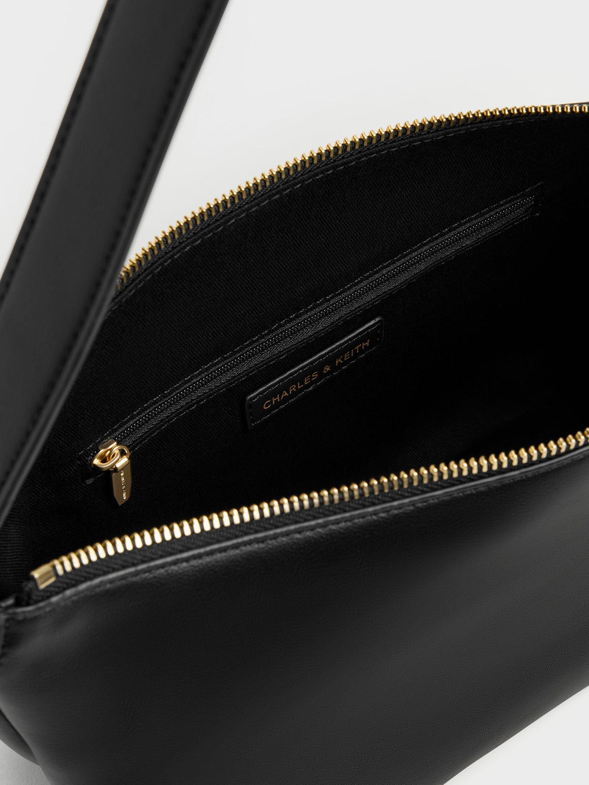 CHARLES & KEITH Essential | Zephyr Hobo Bag - Black