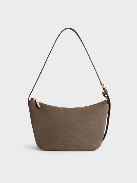 CHARLES & KEITH Sale | Zephyr Hobo Bag - Stone Grey