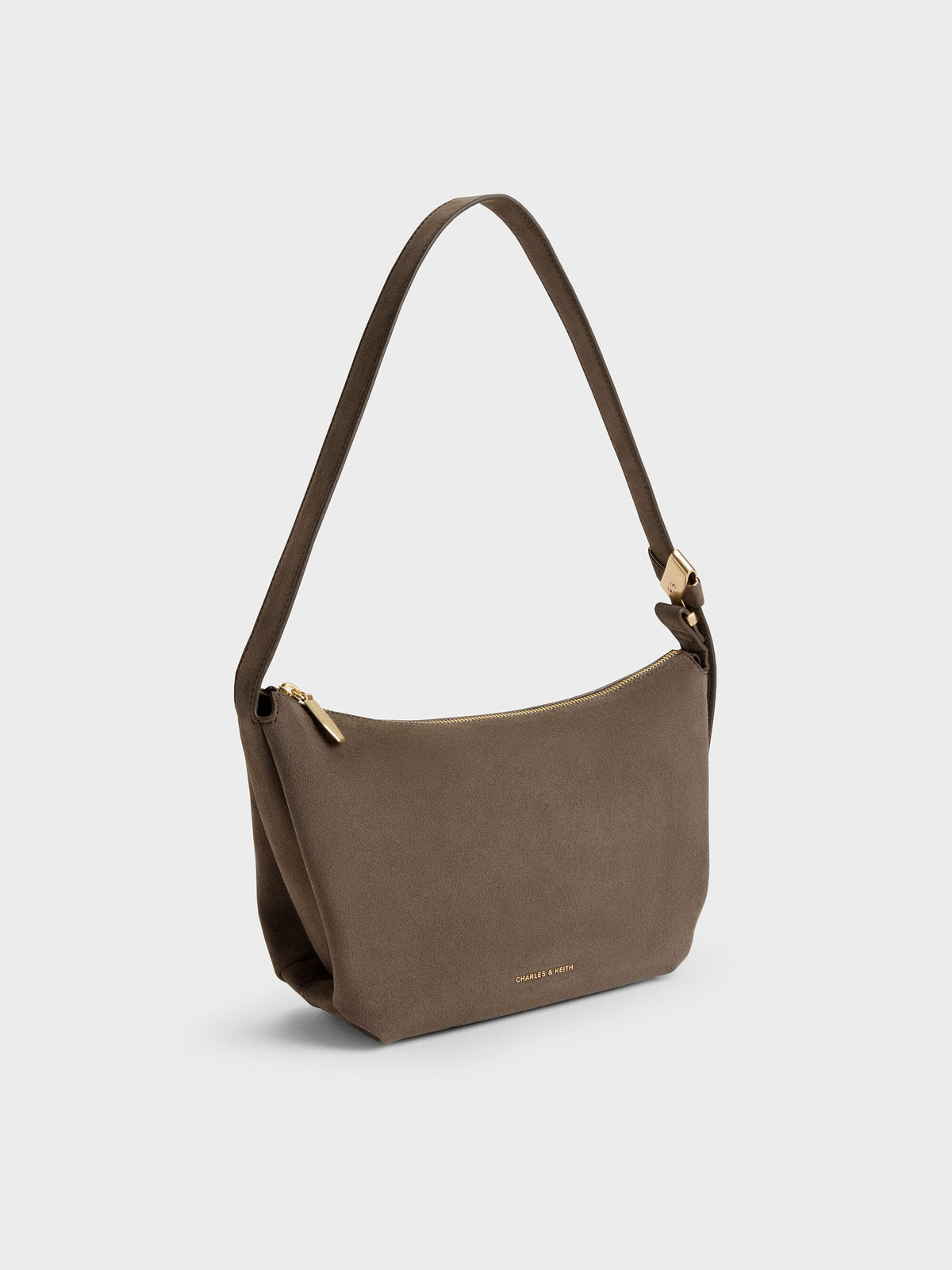 CHARLES & KEITH Sale | Zephyr Hobo Bag - Stone Grey
