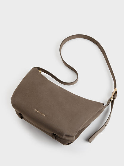 CHARLES & KEITH Sale | Zephyr Hobo Bag - Stone Grey