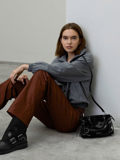 CHARLES & KEITH Exclusive | Mini Nylah Grommet Lace-Up Tote Bag - Noir
