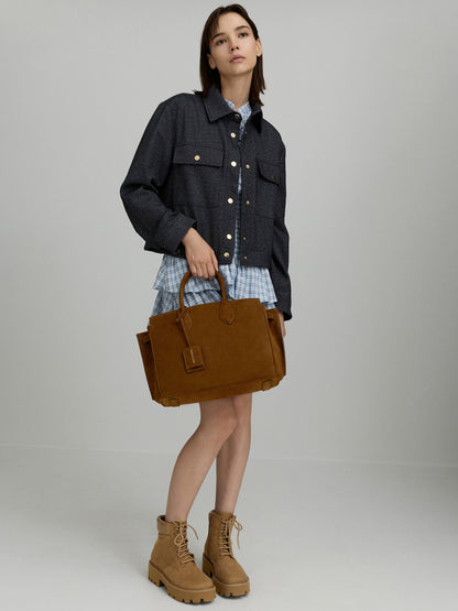 CHARLES & KEITH Quality | Large Ginevra Tote Bag - Pecan Brown