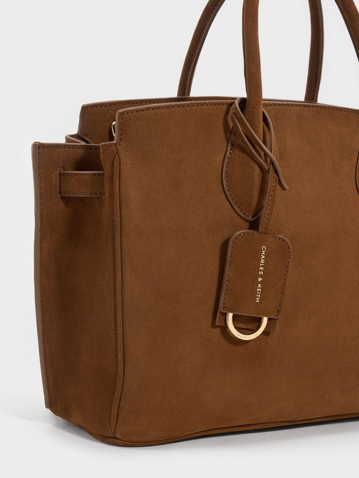 CHARLES & KEITH Quality | Large Ginevra Tote Bag - Pecan Brown