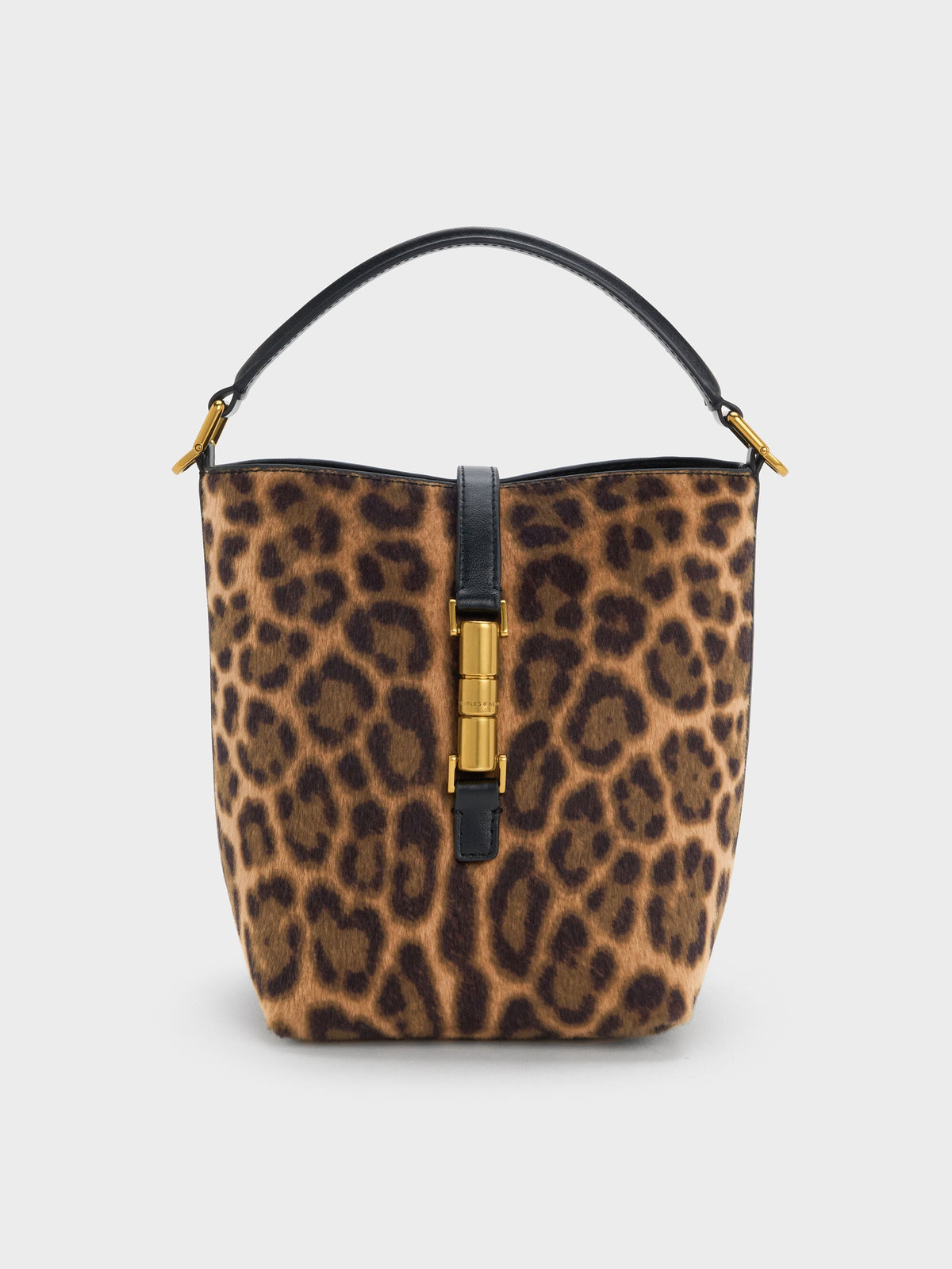 CHARLES & KEITH Quality | Cesia Leopard-Print Metallic-Accent Bucket Bag - Multi