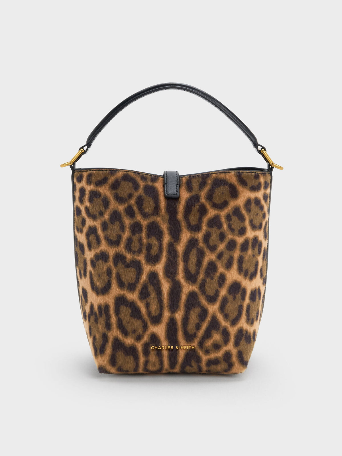 CHARLES & KEITH Quality | Cesia Leopard-Print Metallic-Accent Bucket Bag - Multi