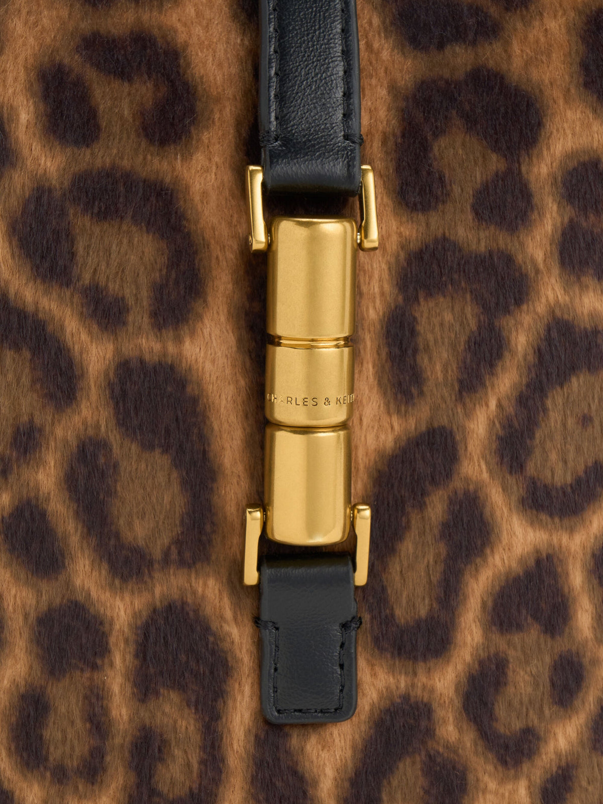 CHARLES & KEITH Quality | Cesia Leopard-Print Metallic-Accent Bucket Bag - Multi