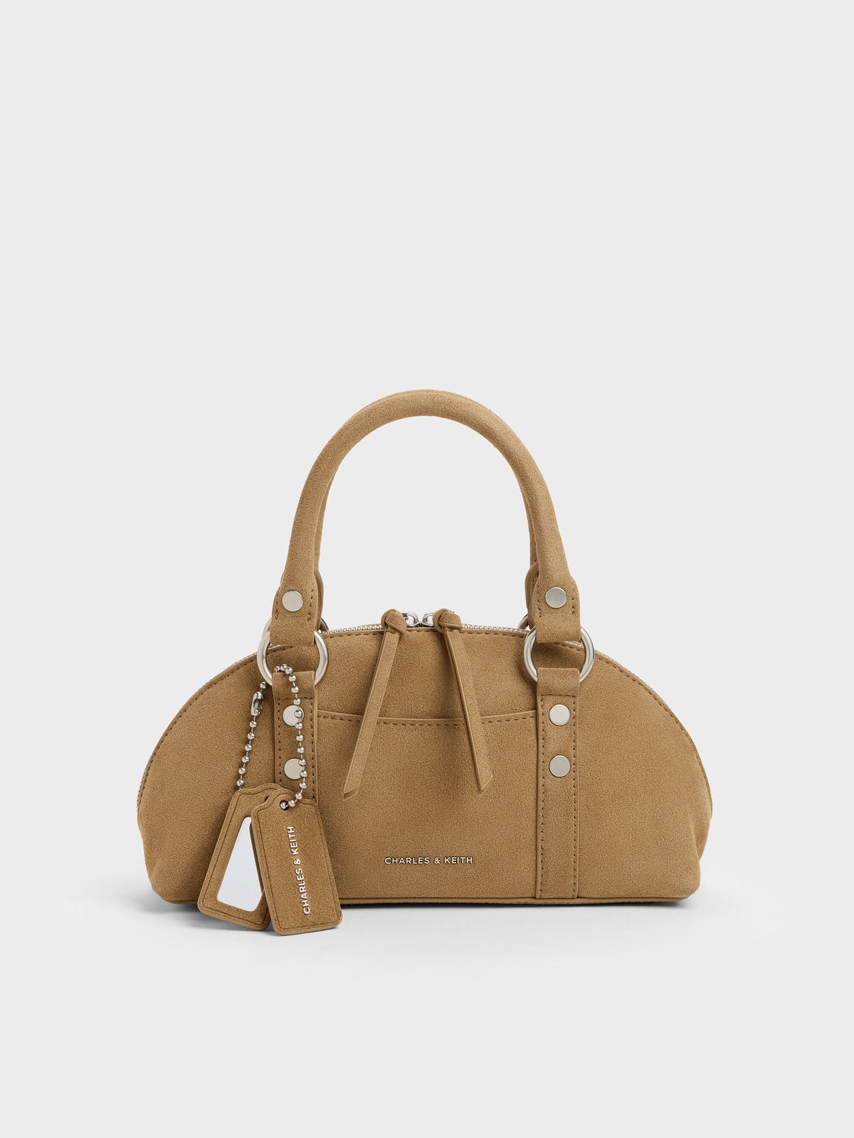 CHARLES & KEITH Value | Tatiana Studded Bowling Bag - Sand
