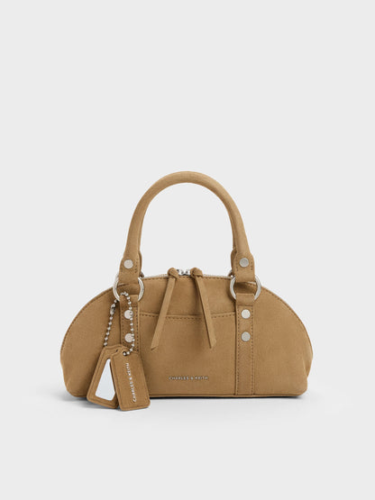 CHARLES & KEITH Value | Tatiana Studded Bowling Bag - Sand