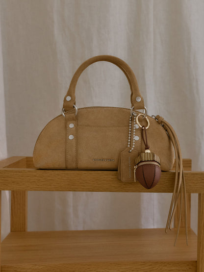 CHARLES & KEITH Value | Tatiana Studded Bowling Bag - Sand