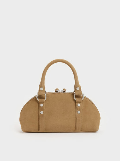 CHARLES & KEITH Value | Tatiana Studded Bowling Bag - Sand