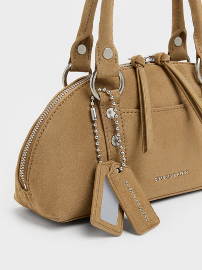 CHARLES & KEITH Value | Tatiana Studded Bowling Bag - Sand