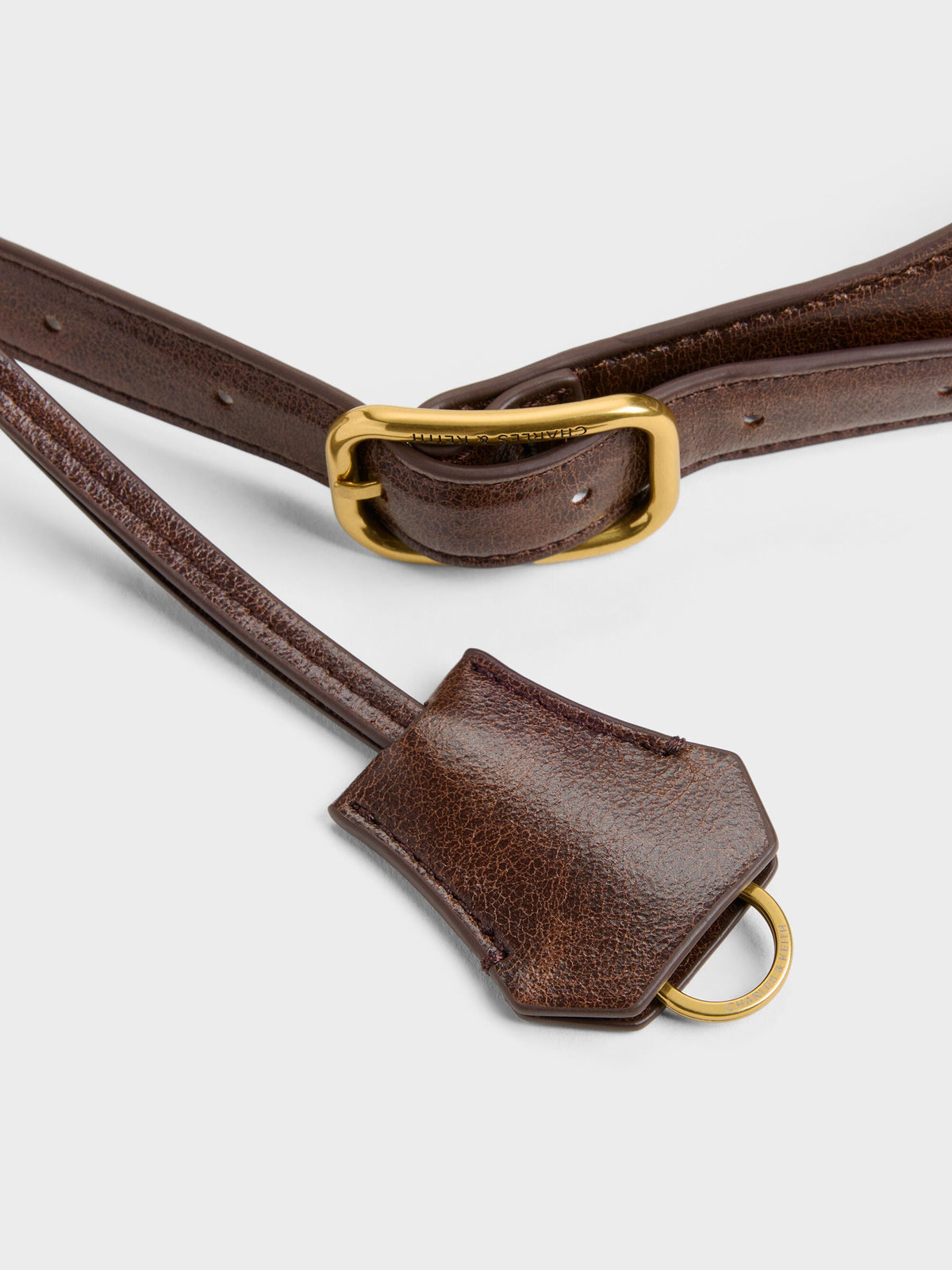 CHARLES & KEITH Sale | Victoria Belted Hobo Bag - Distressed Coffee