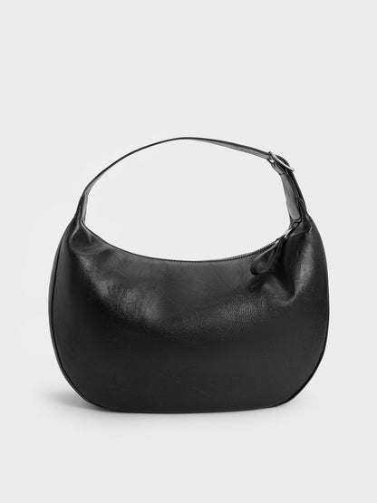 CHARLES & KEITH Exclusive | Large Vega Hobo Bag - Noir