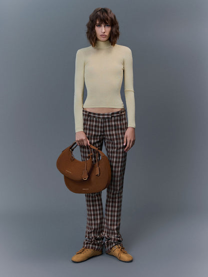 CHARLES & KEITH Top Pick | Large Vega Faux Suede Hobo Bag - Pecan Brown