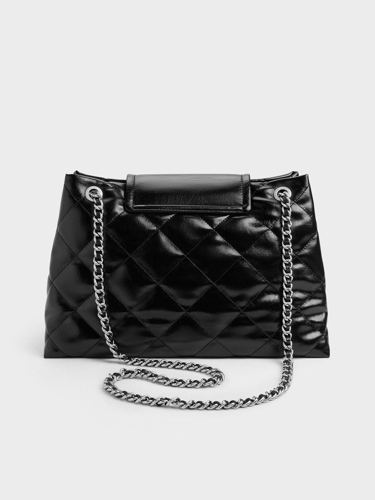 CHARLES & KEITH Discount | Large Apfra Quilted Shoulder Bag - Noir