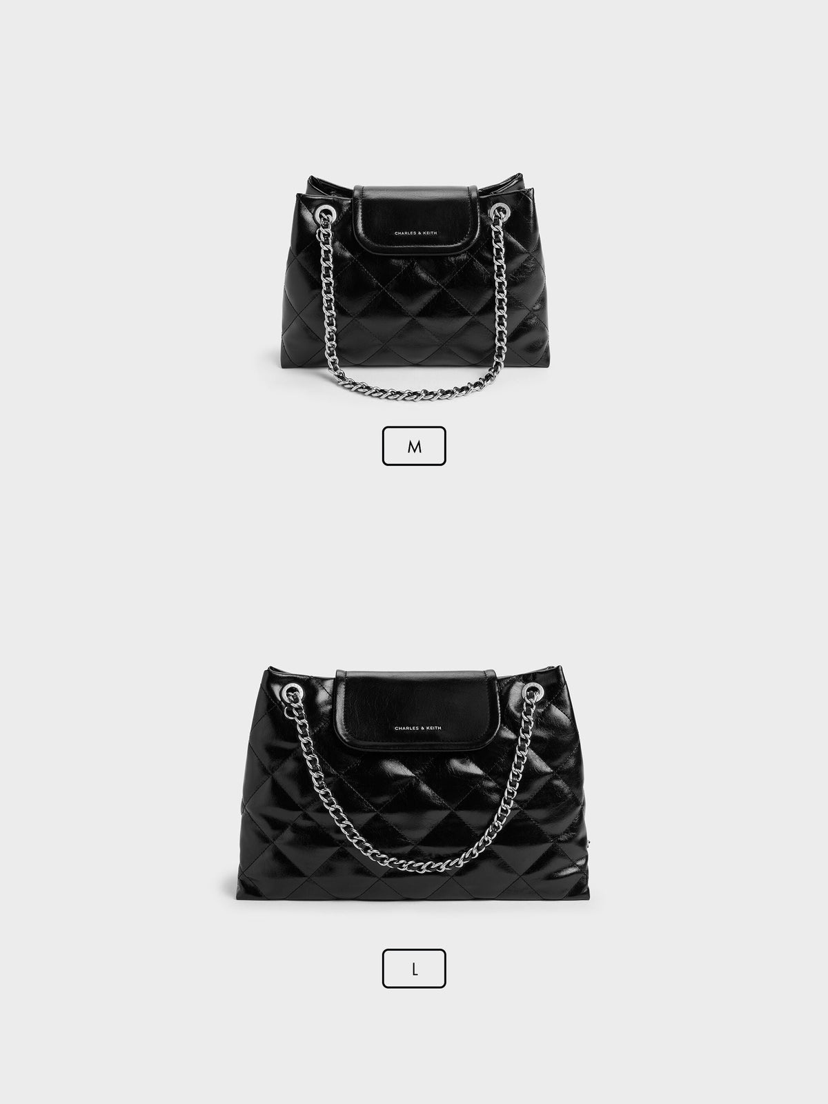 CHARLES & KEITH Discount | Large Apfra Quilted Shoulder Bag - Noir