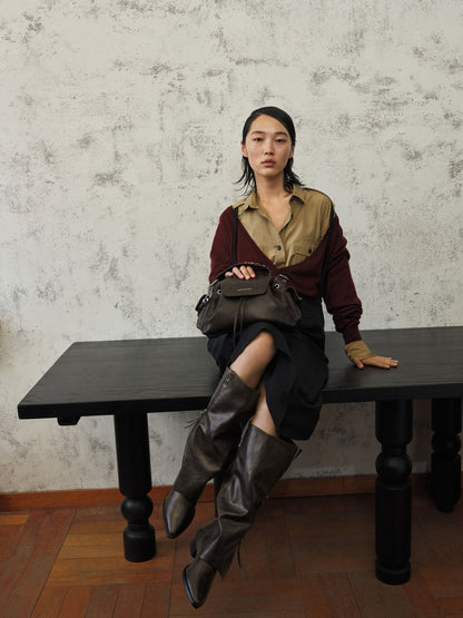 CHARLES & KEITH Deals | Noane Side-Pocket Two-Way Bucket Bag - Dark Brown