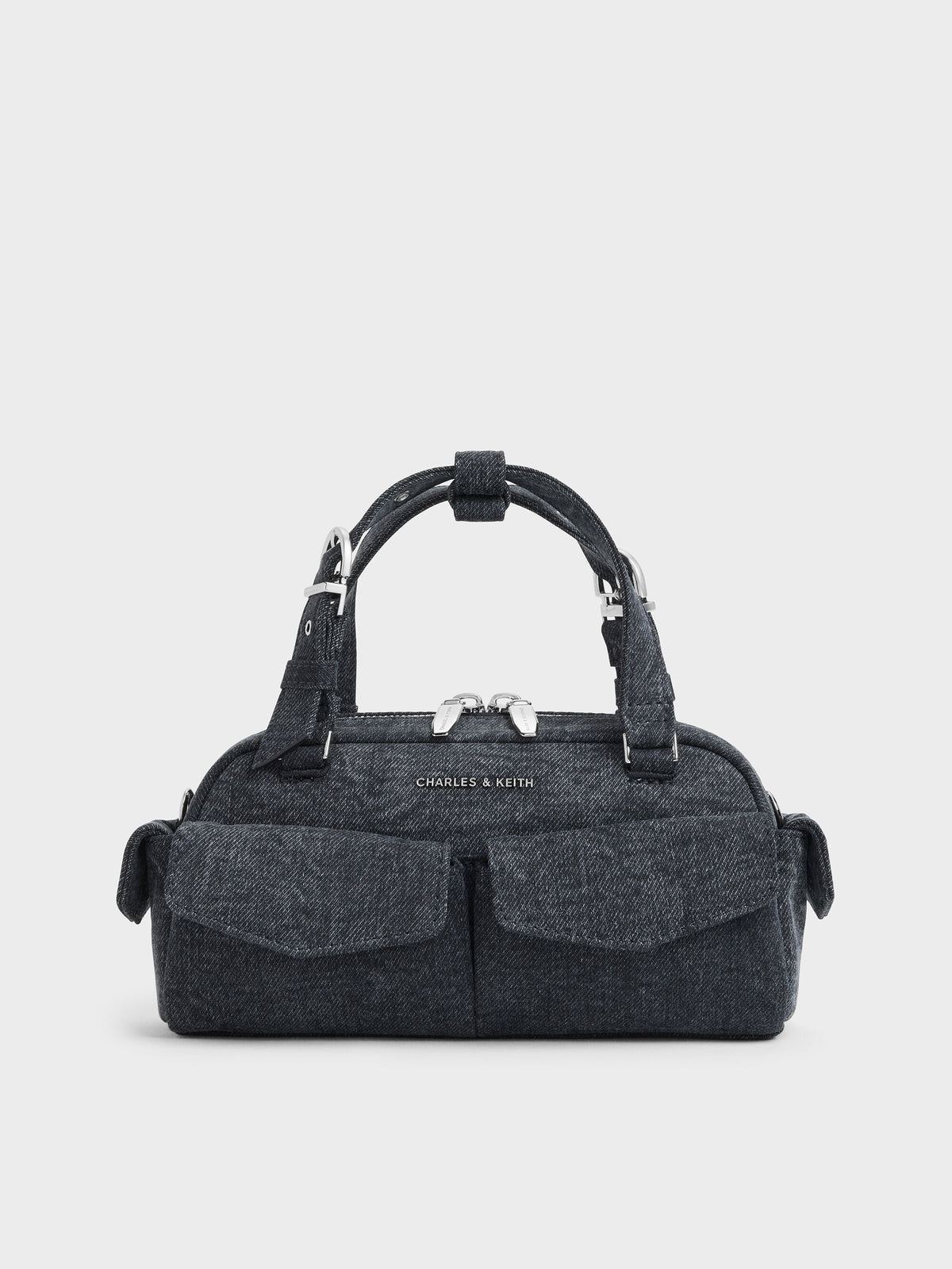 CHARLES & KEITH Hot Sale | Rachel Denim Multi-Pocket Bowling Bag - Denim Blue