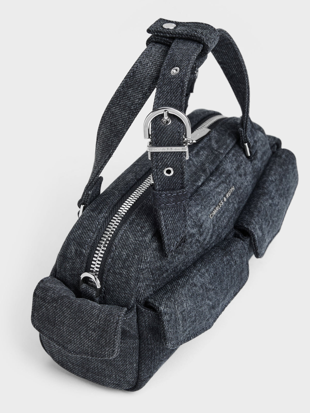 CHARLES & KEITH Hot Sale | Rachel Denim Multi-Pocket Bowling Bag - Denim Blue