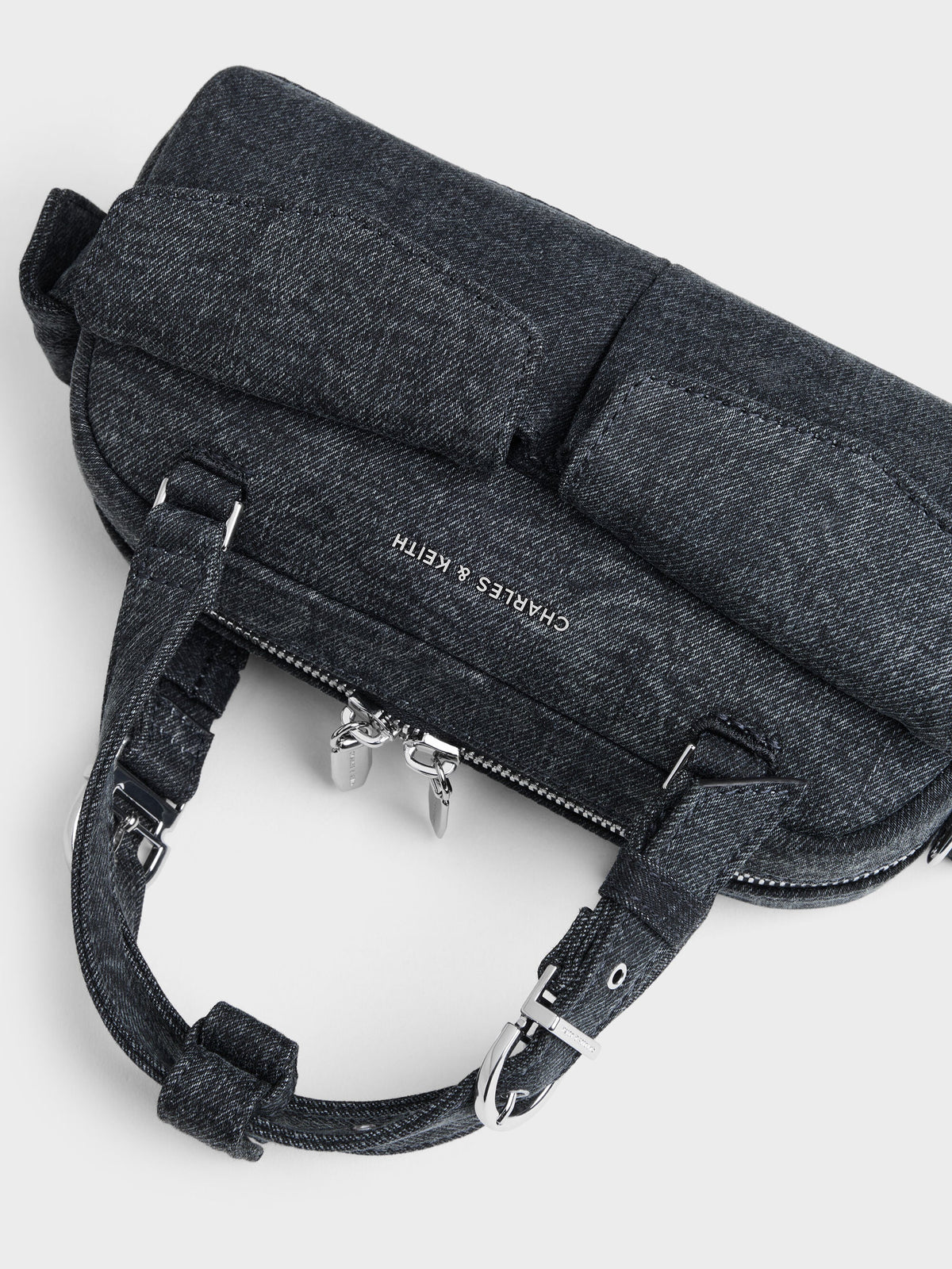 CHARLES & KEITH Hot Sale | Rachel Denim Multi-Pocket Bowling Bag - Denim Blue