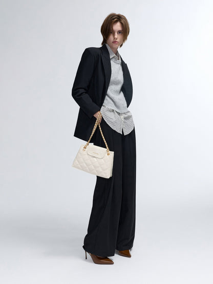 CHARLES & KEITH Special Offer | Apfra Quilted Shoulder Bag - Cream
