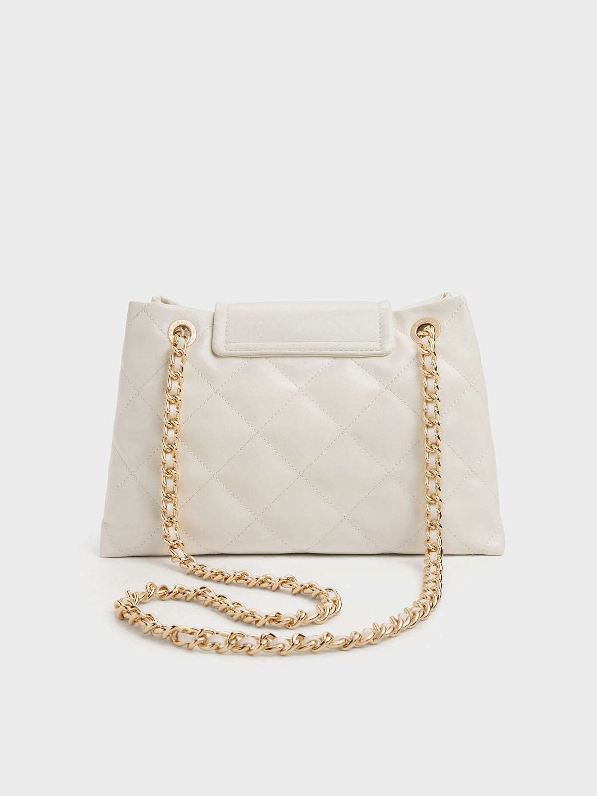 CHARLES & KEITH Special Offer | Apfra Quilted Shoulder Bag - Cream