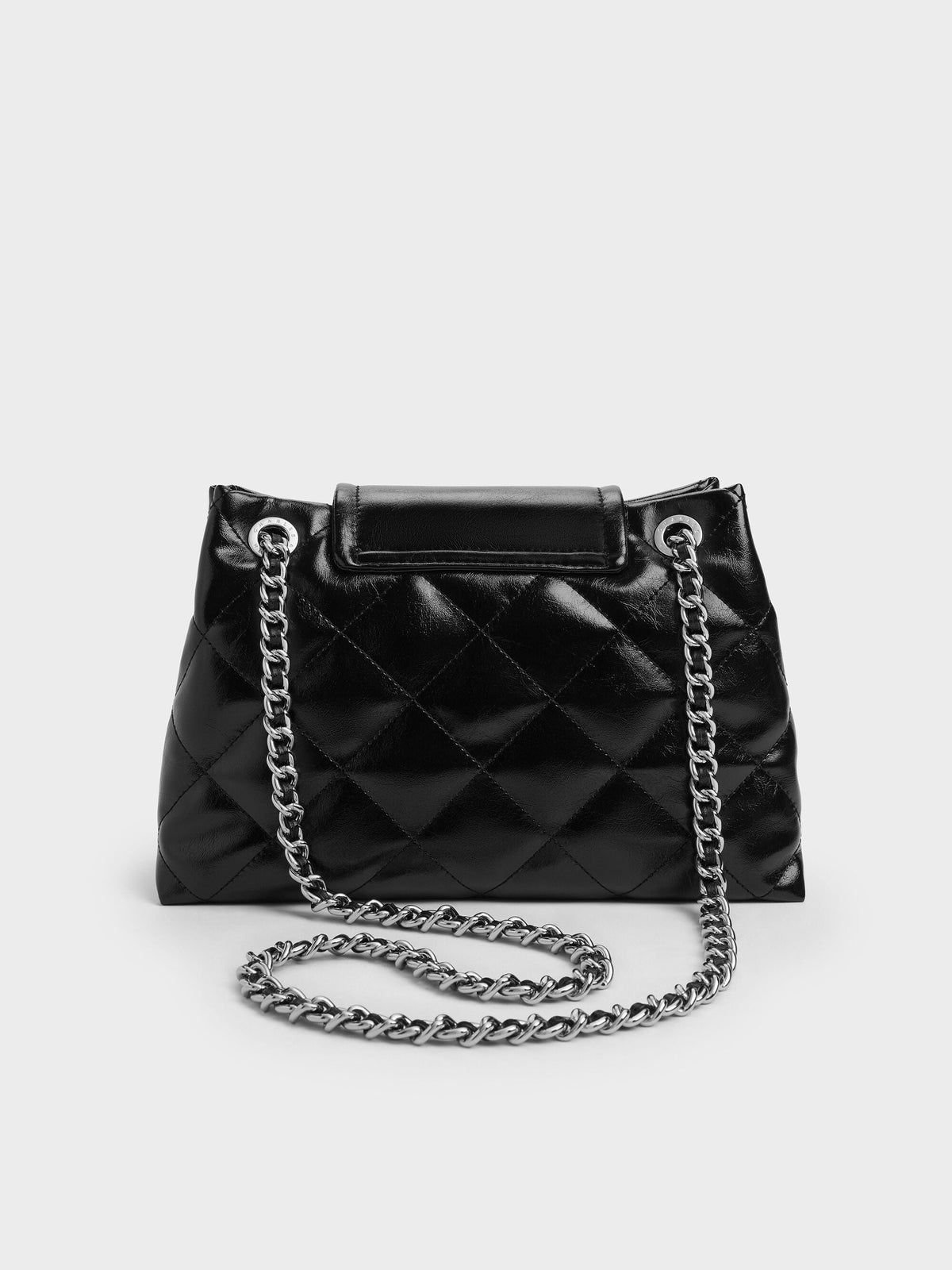 CHARLES & KEITH Essential | Apfra Quilted Shoulder Bag - Noir
