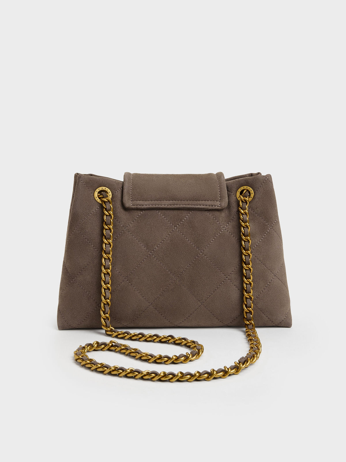 CHARLES & KEITH Sale | Apfra Quilted Shoulder Bag - Stone Grey