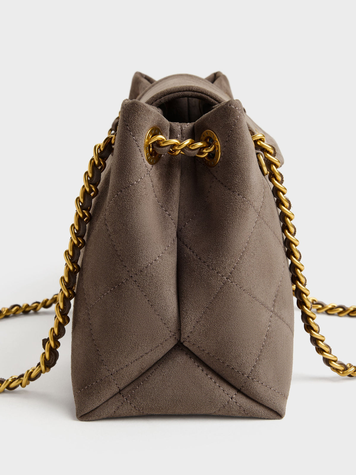 CHARLES & KEITH Sale | Apfra Quilted Shoulder Bag - Stone Grey
