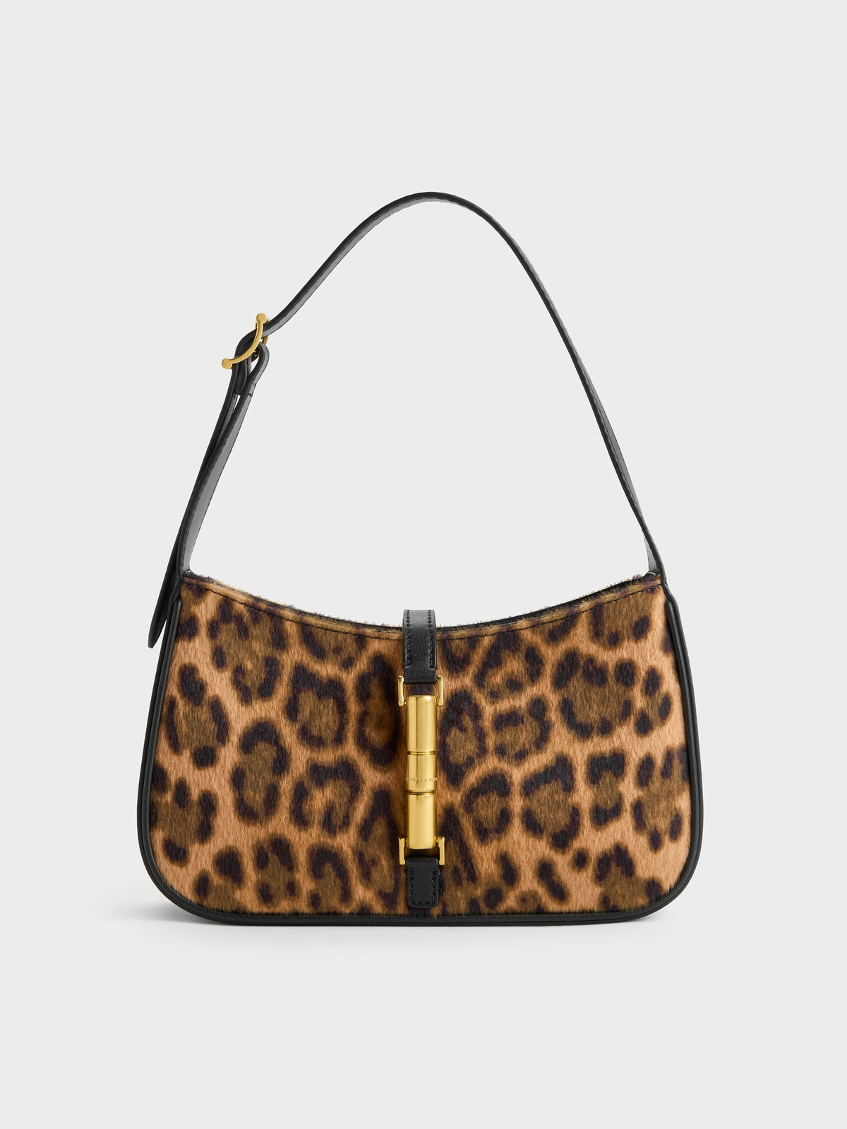 CHARLES & KEITH Signature | Cesia Leopard-Print Metallic-Accent Shoulder Bag - Multi
