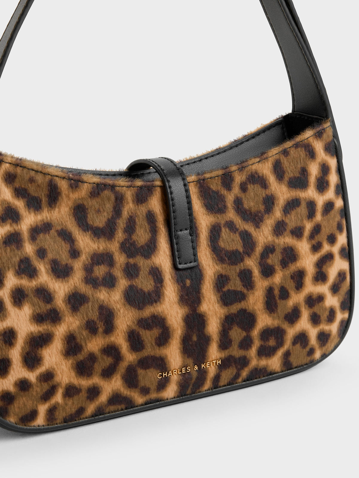 CHARLES & KEITH Signature | Cesia Leopard-Print Metallic-Accent Shoulder Bag - Multi