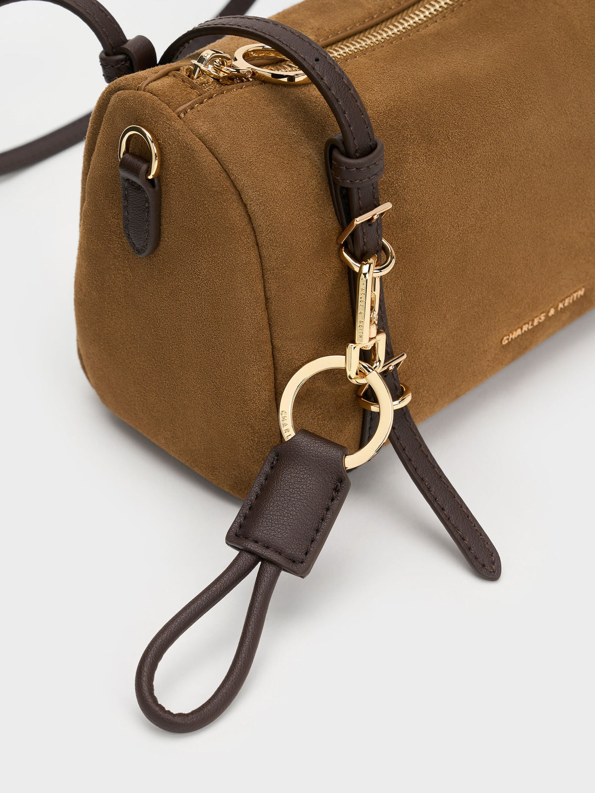 CHARLES & KEITH Sale | Mini Levy Two-Tone Shoulder Bag - Sahara Sand