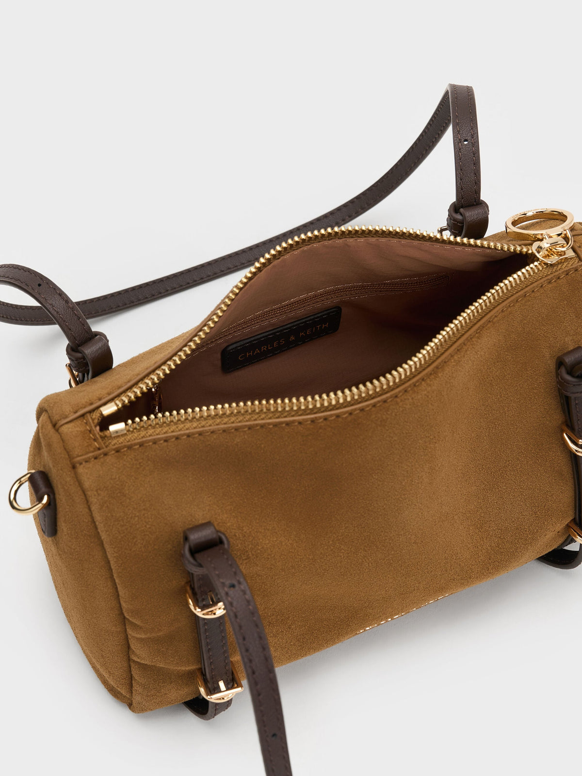 CHARLES & KEITH Sale | Mini Levy Two-Tone Shoulder Bag - Sahara Sand