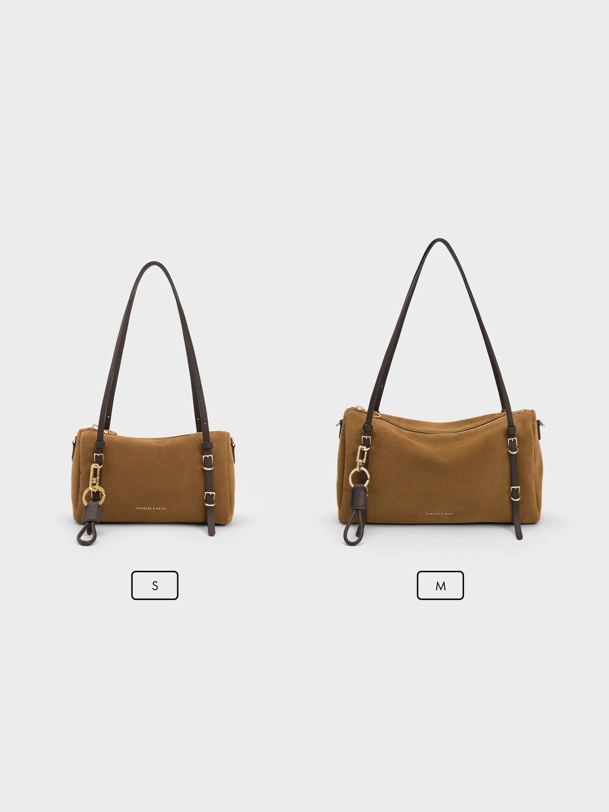 CHARLES & KEITH Sale | Mini Levy Two-Tone Shoulder Bag - Sahara Sand