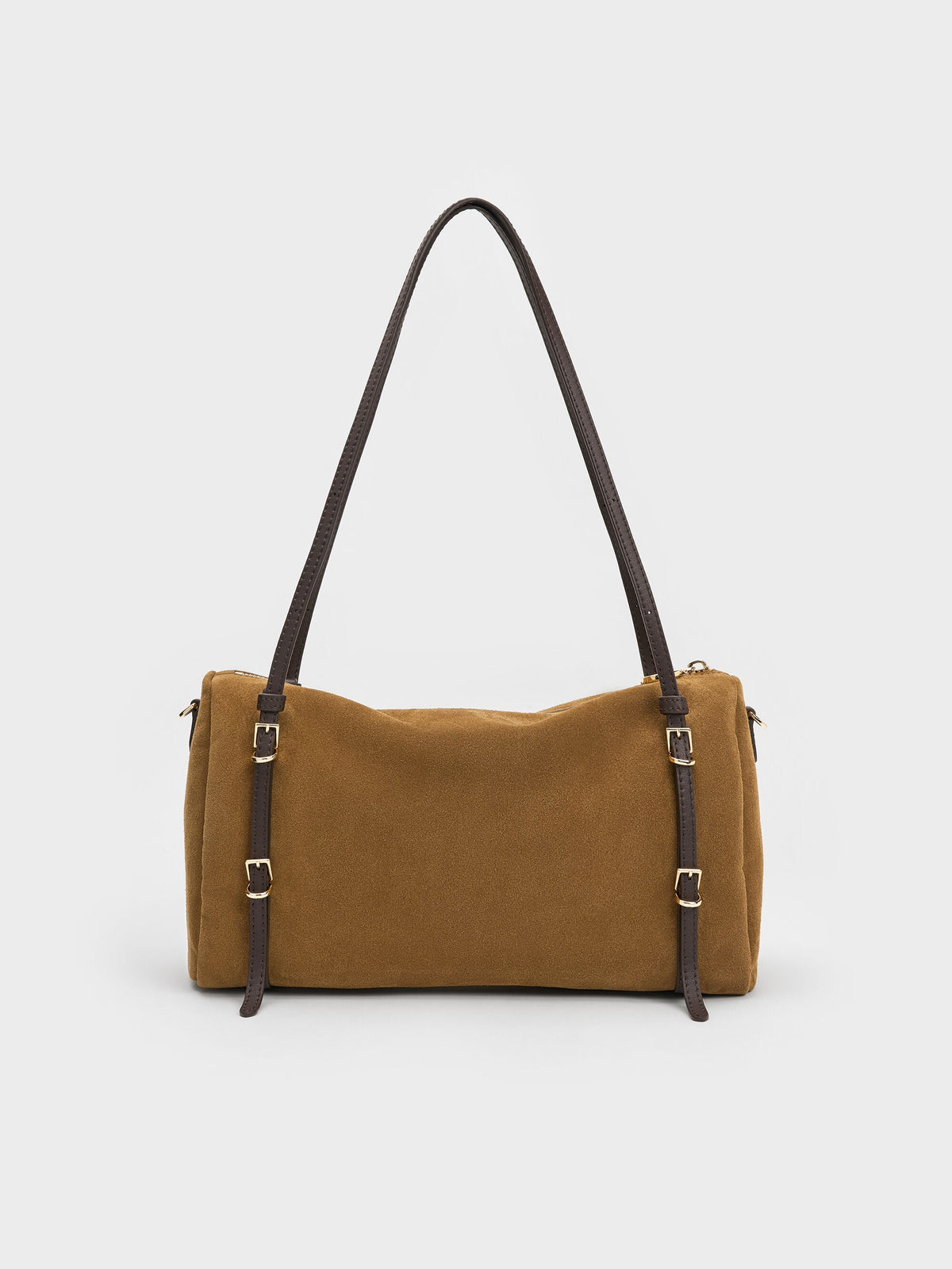 CHARLES & KEITH Classic | Levy Two-Tone Shoulder Bag - Sahara Sand