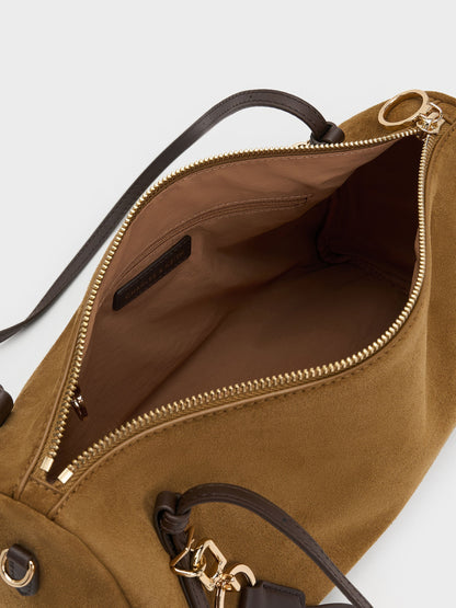 CHARLES & KEITH Classic | Levy Two-Tone Shoulder Bag - Sahara Sand