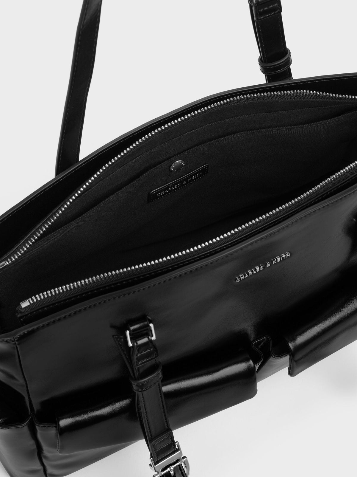CHARLES & KEITH New | Rachel Multi-Pocket Tote Bag - Noir