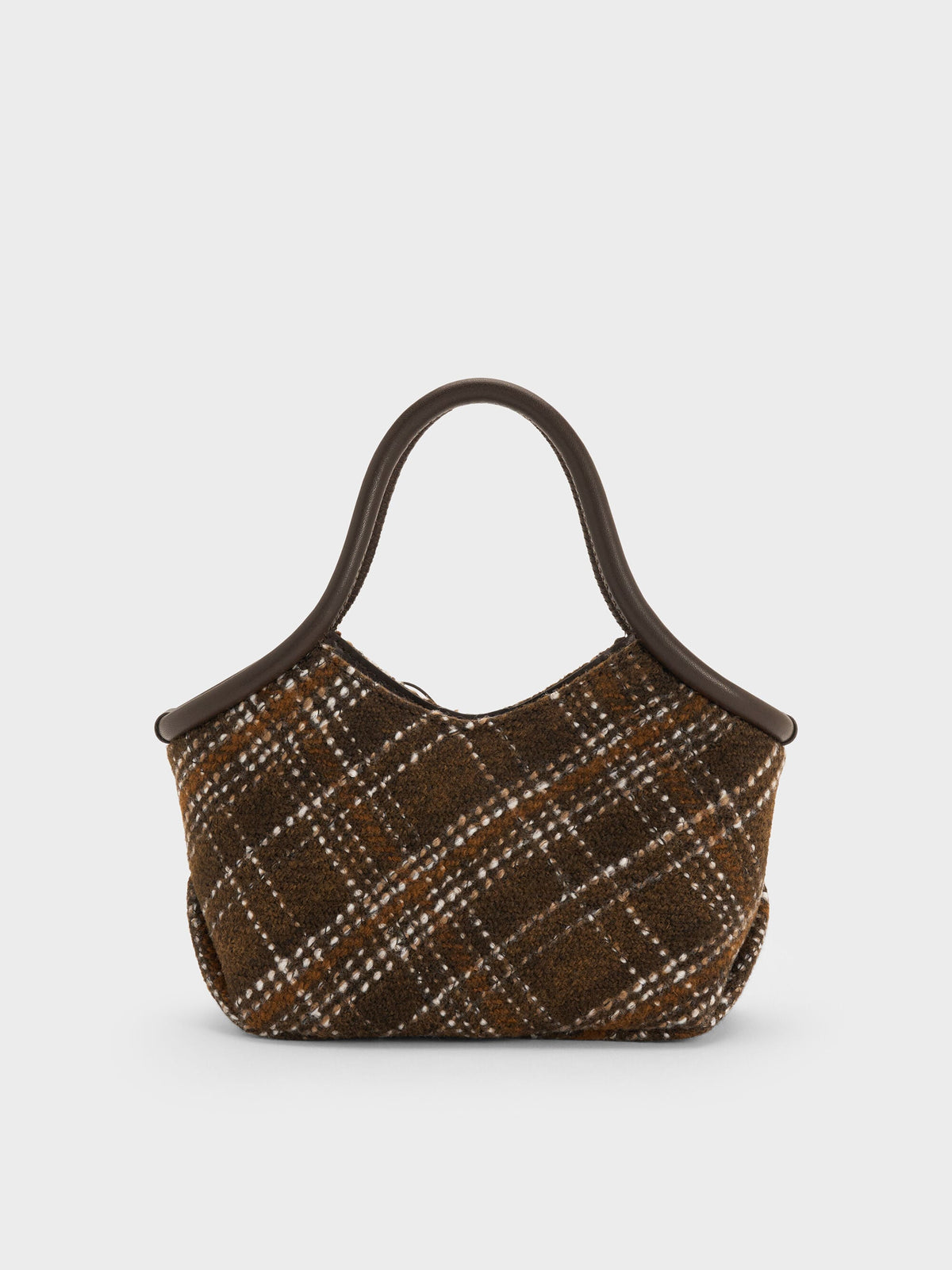 CHARLES & KEITH Quality | Hazel Checkered Bow Tubular Top Handle Bag - Multi