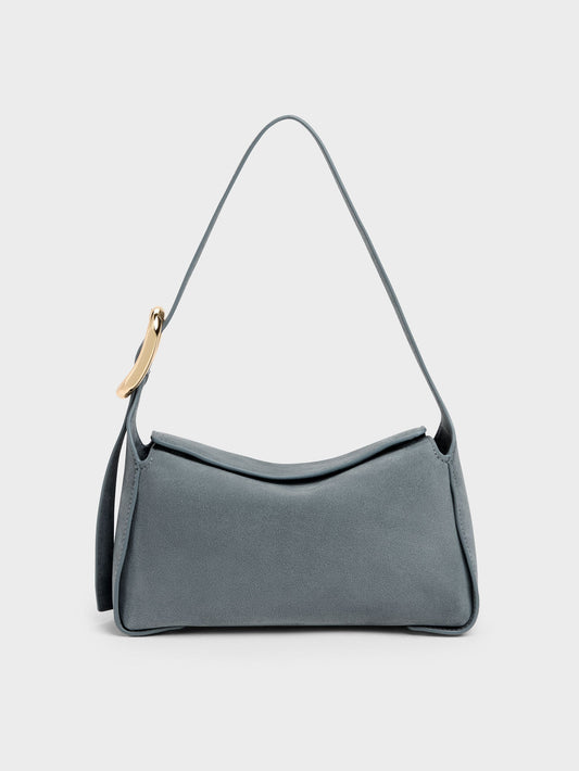 CHARLES & KEITH Essential | Aislin Shoulder Bag - Smoky Blue